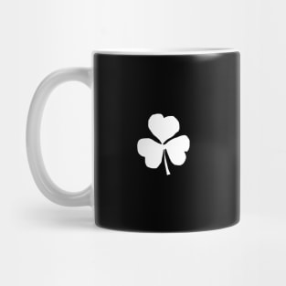 Small White Shamrock for St Patricks Day Mug